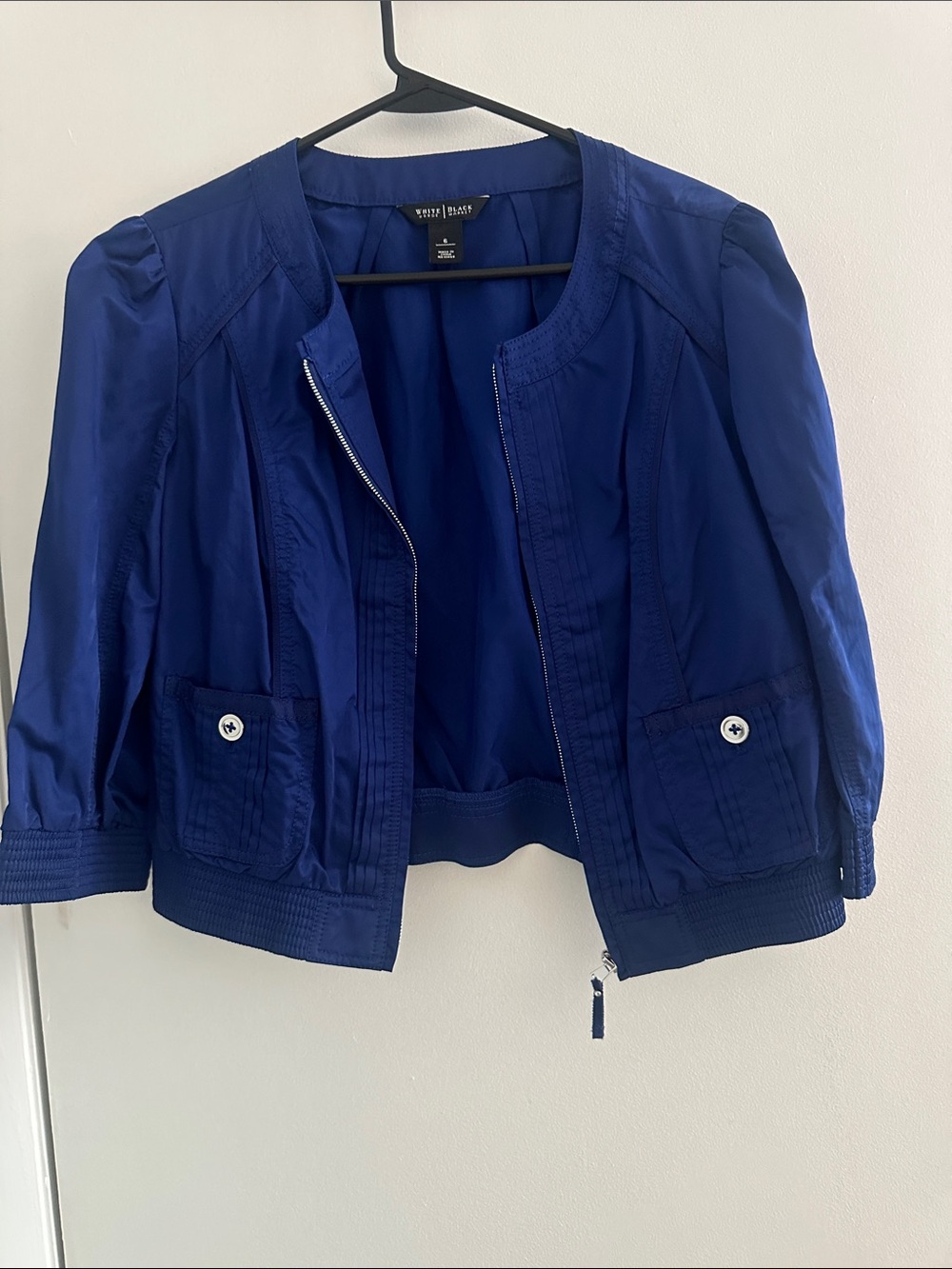 White House Black Market Royal Blue Bomber Jacket